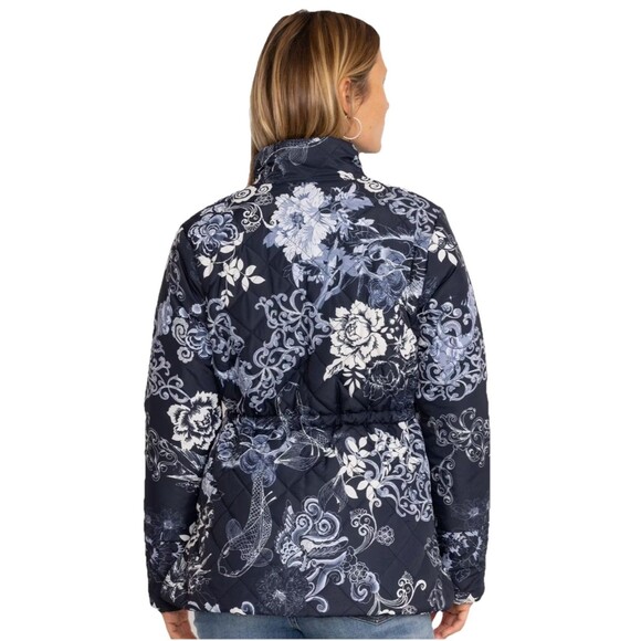 NWOT Johnny Was Neutra Reversible Floral Parka Puffer Jacket Size $420 XS - Picture 4 of 15